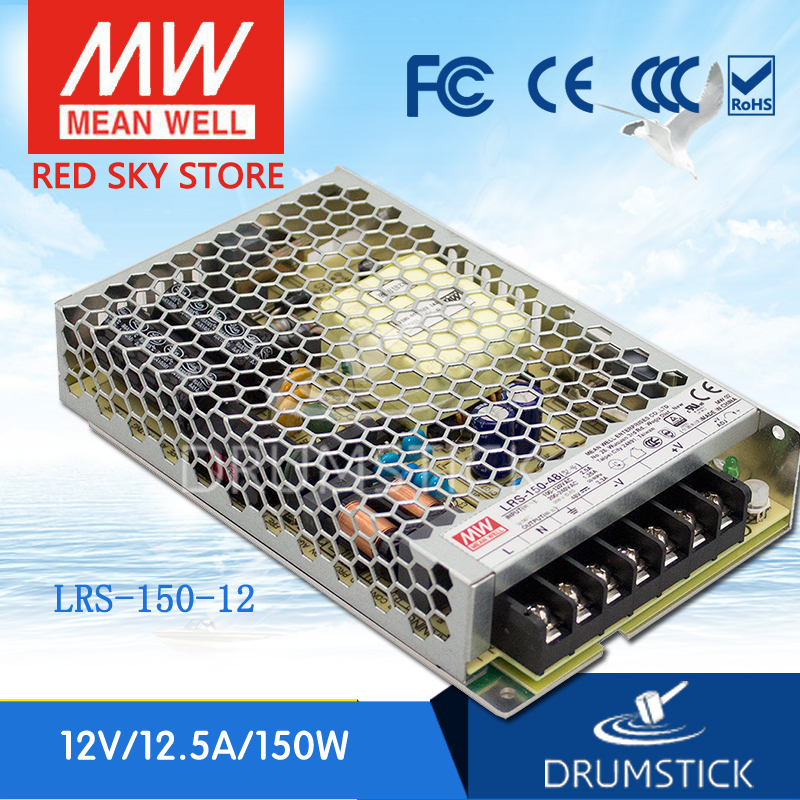 Steady MEAN WELL LRS-150-12 12V 12.5A meanwell LRS-150 150W Single Output Switching Power Supply