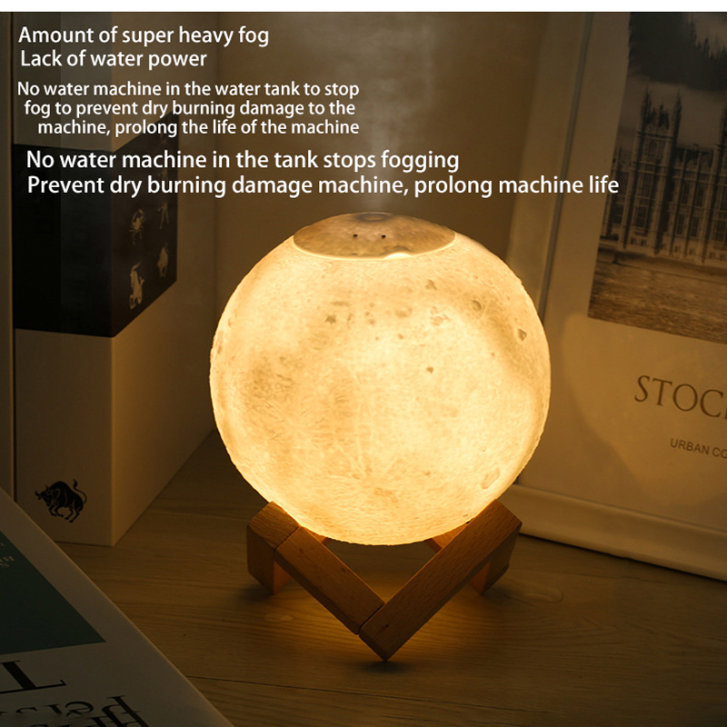 880ml USB Aroma Diffuser Ultrasonic Essential Oil Air Humidifier Full Moon Lamp Night Light Night Cool Mist Purifier For Office