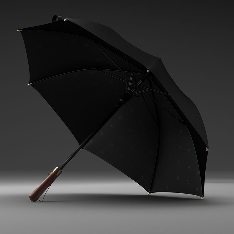 OLYCAT High Quality Long Umbrella Rain Double Layer Wooden Handle Umbrellas 8K Golf Umbrella Outdoor Windproof Men And Women Two
