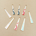 10pcs 6x35mm enamel triangle charm for jewelry making and crafting fashion earring charm zinc alloy