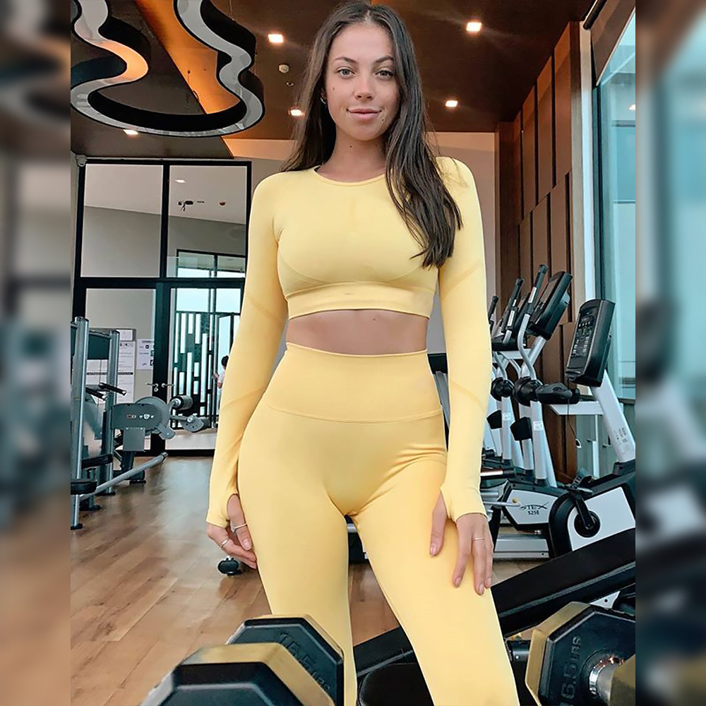 Seamless Women Yoga Sets Skinny Female Gym Suit SportWear Running Training Clothes Fitness Sport Yoga Suit Yoga clothing