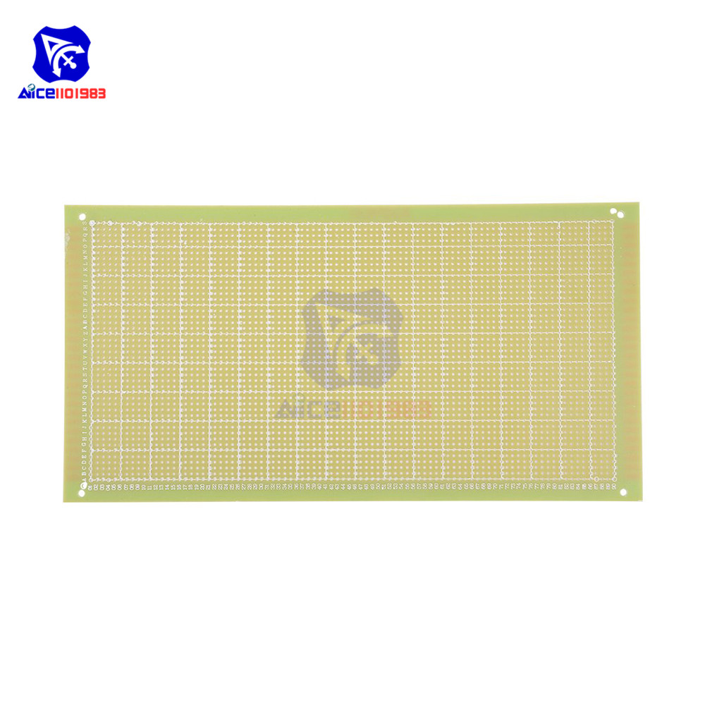 diymore 1 Piece 13x25cm Single Sided Prototype Universal Printed Circuit Board DIY Soldering Green PCB Board for Arduino