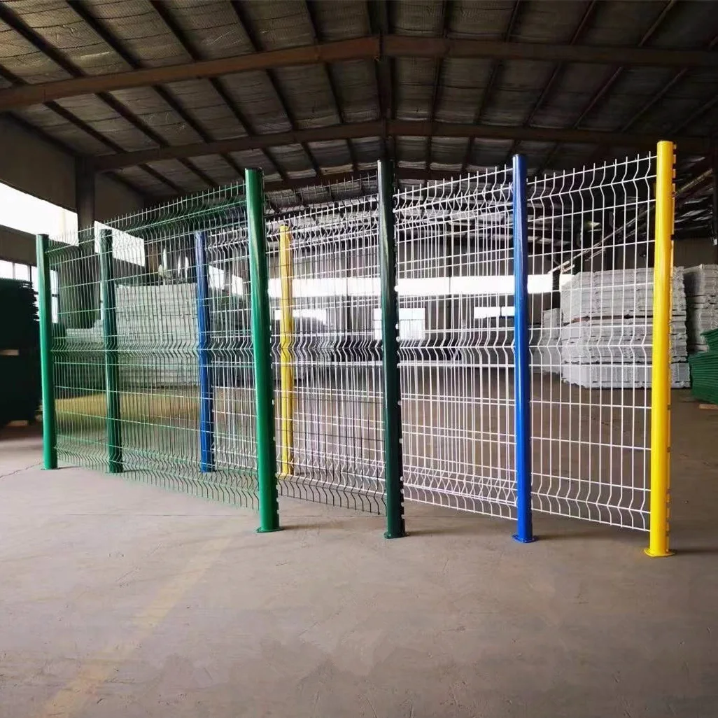 ANJIA Group 3D welded mesh fence panel V‑beam corrugation hot‑dip galvanized for perimeter security