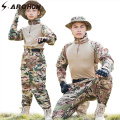 S.ARCHON Camouflage Military Uniform Set Men Long Sleeve Multicam Tactical Soldier Army Uniform Camo Combat Battle Clothes Suit