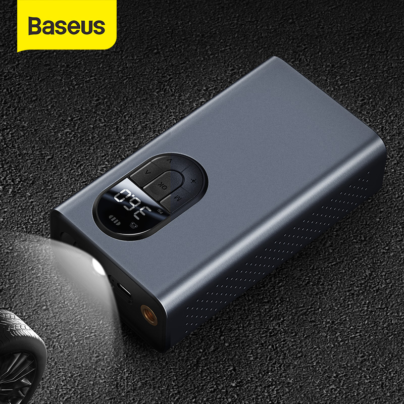 Baseus Car Air Compressor Inflator Pump With LED Lamp For Car Motorcycle Bicycle Tire Inflatable Wireless Electric Air Pump