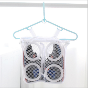 Shoes Laundry Mesh Wash Bag Portable Polyester Mesh Net Air Dry Shoes Hanging Bag Storage Organizer Washing Machine Cleaner