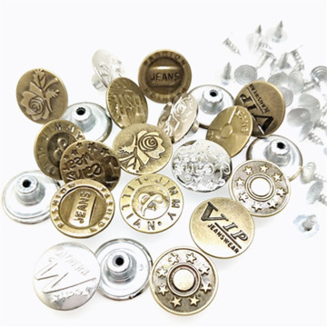 suoja 17MM MIXED metal jeans button sewing clothes accessories trousers jean button decoration