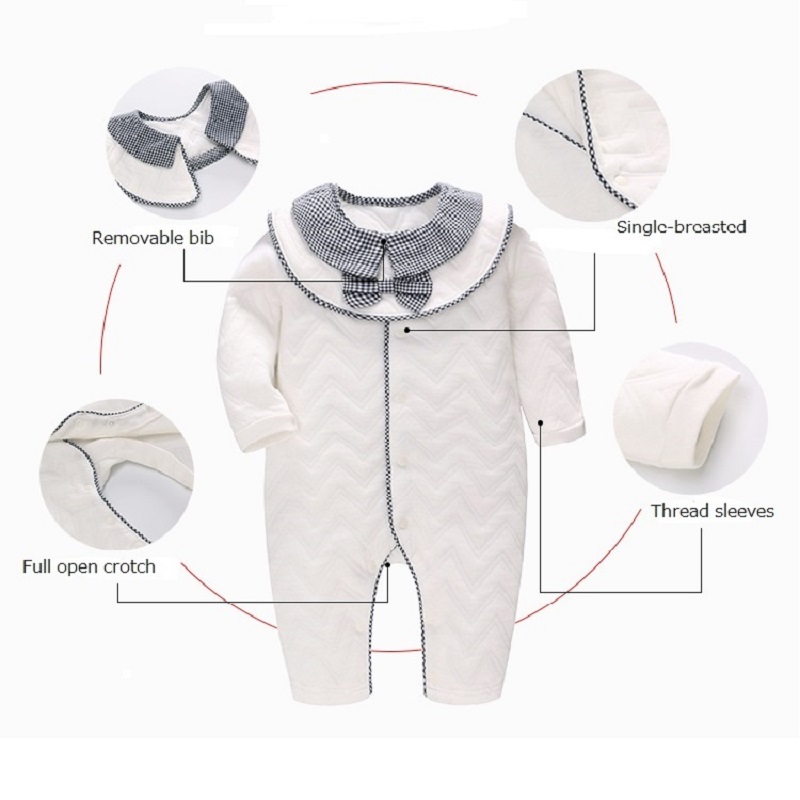 Vlinder Baby Clothes Baby Romper set Newborn baby clothes Snug Cotton long sleeves Baby jumpsuit with bib Infant Jumpsuit 3M-24M