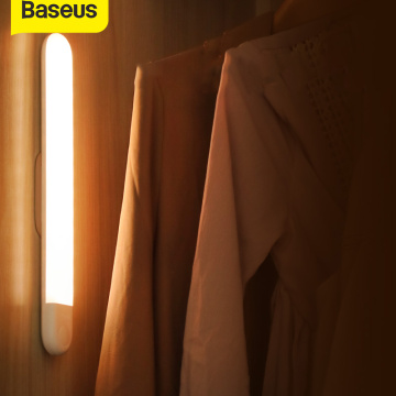 Baseus LED Cabinet lamp PIR Motion Sensor Light USB Wardrobe Light Warm Light Night Light LED Night Lamp Magnet Wall Light