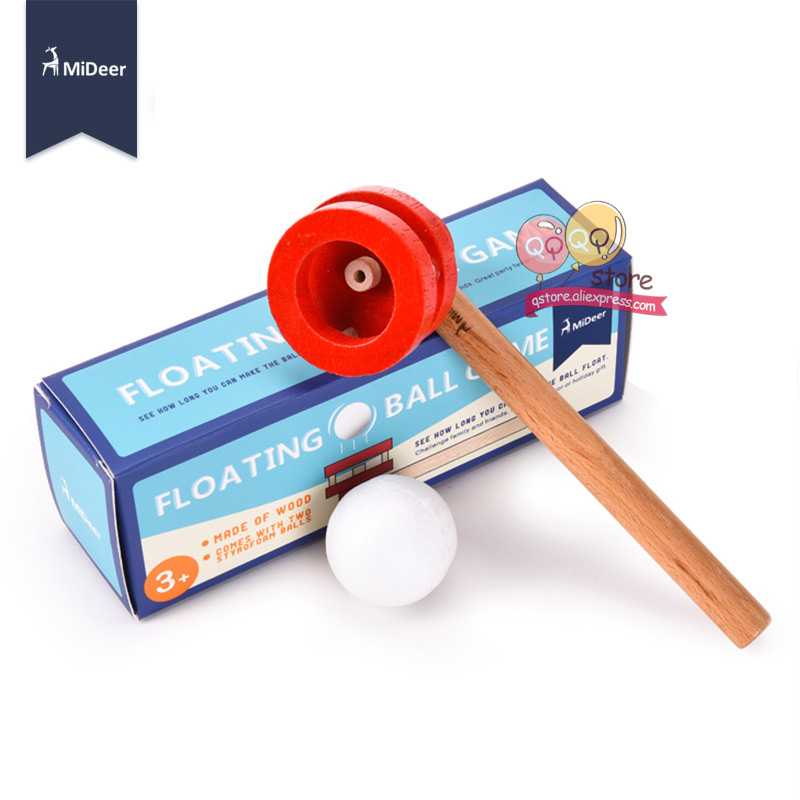 Kids Wooden Toys Blocks STEM Game Blowing Pipe MiDeer Floating Ball Classic Fun Popular Learn Educational Toys for Children Gift