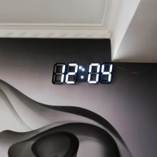 LED Digital Clock Desk Table Clock Temperature Display Digital Electronic Alarm Snooze Wake up Light Night Induction Light