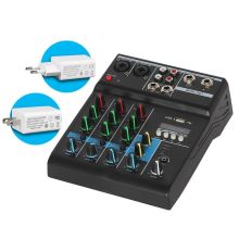 2020 New Professional Audio Mixer 4 Channels Bluetooth Sound Mixing Console for Karaoke