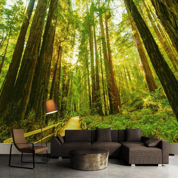 Custom Mural Papel De Parede Green Forest 3D Photo Wallpapers For Living Room Sofa Bedroom TV Background Wall Painting Wallpaper