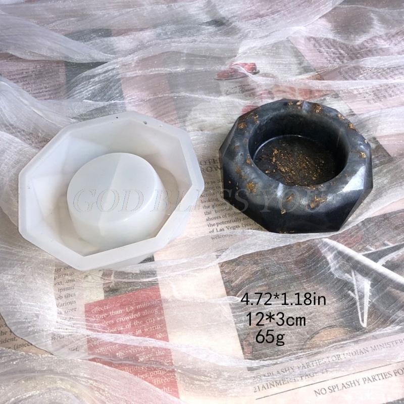 DIY Round/Square/Rhombus/Polygon Ashtray Casting Silicone Mould Crafts Jewelry Making Tools Crystal Epoxy Resin Mold