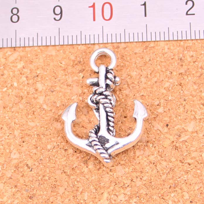 11pcs Anchor Rope Charms Metal Alloy DIY Necklace Pendant Making Findings Handmade Jewelry 28*20mm