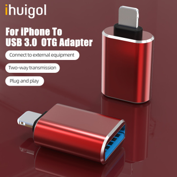 ihuigol iOS 13 OTG USB Adapter For iPhone 11 Pro XS Max XR X 8 7 6s Plus For iPad Converter Lighting to USB 3.0 Charging Adapter
