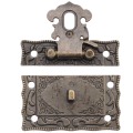 1PC 51*42mm Antique Jewelry Wooden Box Decorative Latch Toggle Lock For Cabinet Drawer Cupboard Hardware Hasps