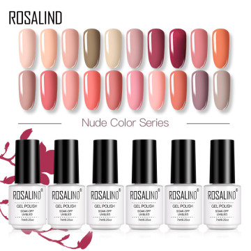 ROSALIND 7ml Nail Gel Polish Nude Colors Series Nail Art Gel Nail Lacquer Soak Off Semi Permanent UV Manicure Design Gel Varnish