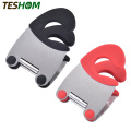 TESHOM Stainless Steel Pot Clip Scoop Clamp Tongs Holder for Pot Pan Spoon Holder Spatula Storage Rack Kitchen Cooking Tools