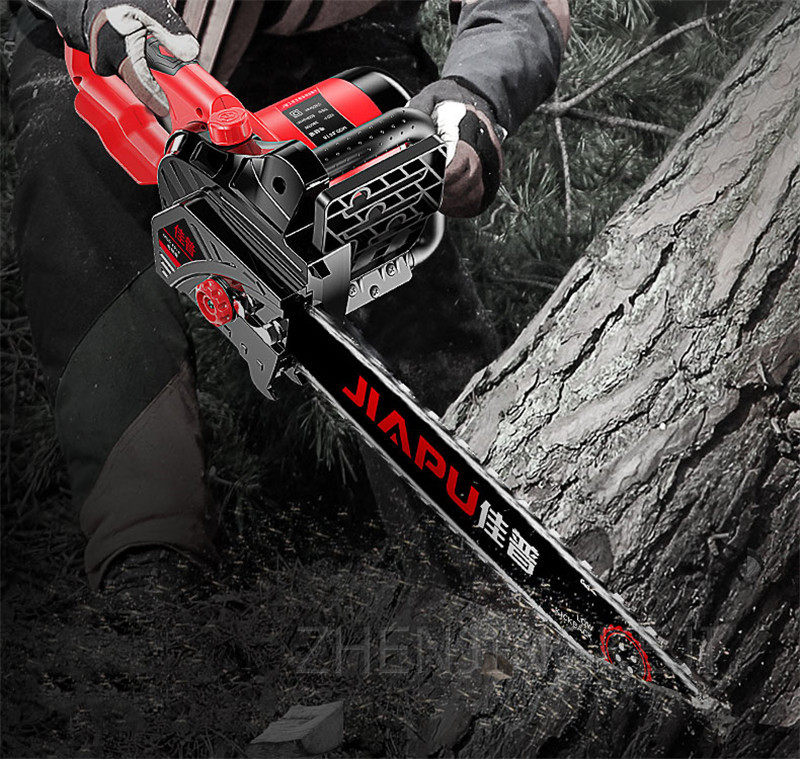 Electric Handheld Logging Chain Saw Tree Electricity Woodworking High Power Adjustable Automatic Fuel Injection Quick Cutting