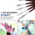 5PCS New Professional Stainless Steel Spatula Kit Palette Knife for oil painting Fine Arts Painting Tool Set flexible blades