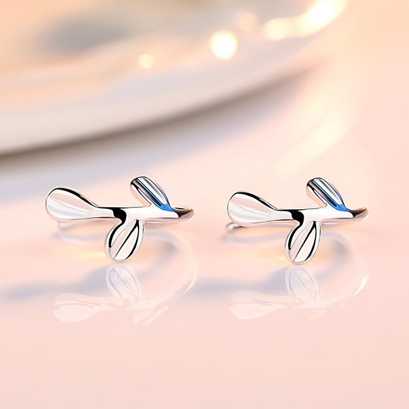 Korean Small Fresh Leaves Stud Earrings For Women Earring Jewelry Earing Multiple Wearing Methods Olive Branch Ear Clip A96