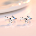 Korean Small Fresh Leaves Stud Earrings For Women Earring Jewelry Earing Multiple Wearing Methods Olive Branch Ear Clip A96