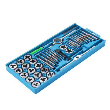 40pcs Tap Die Set M3-M12 Screw Thread Metric Taps Wrench Dies DIY Kit Wrench Screw Threading Hand Tools Tap Wrench Tools