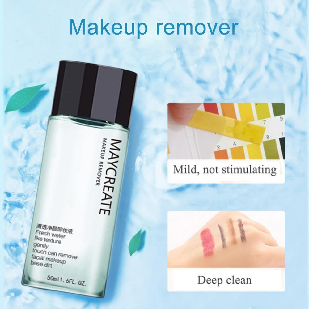 50ML Portable Makeup Remover cleansing Liquid Water Remover Care Gentle Lip Make-Up Eye Travel Face Skin S0T9