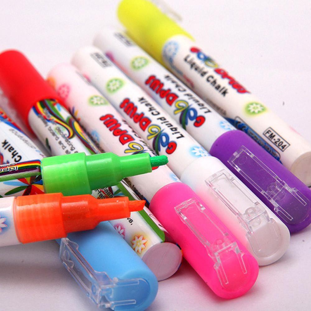 1 mm Fine Liquid Chalk Marker Pens 1PC For Highlighters Multi Writing LED Drawing Colored Art Window Erasable Glass Cute Bo K8P4