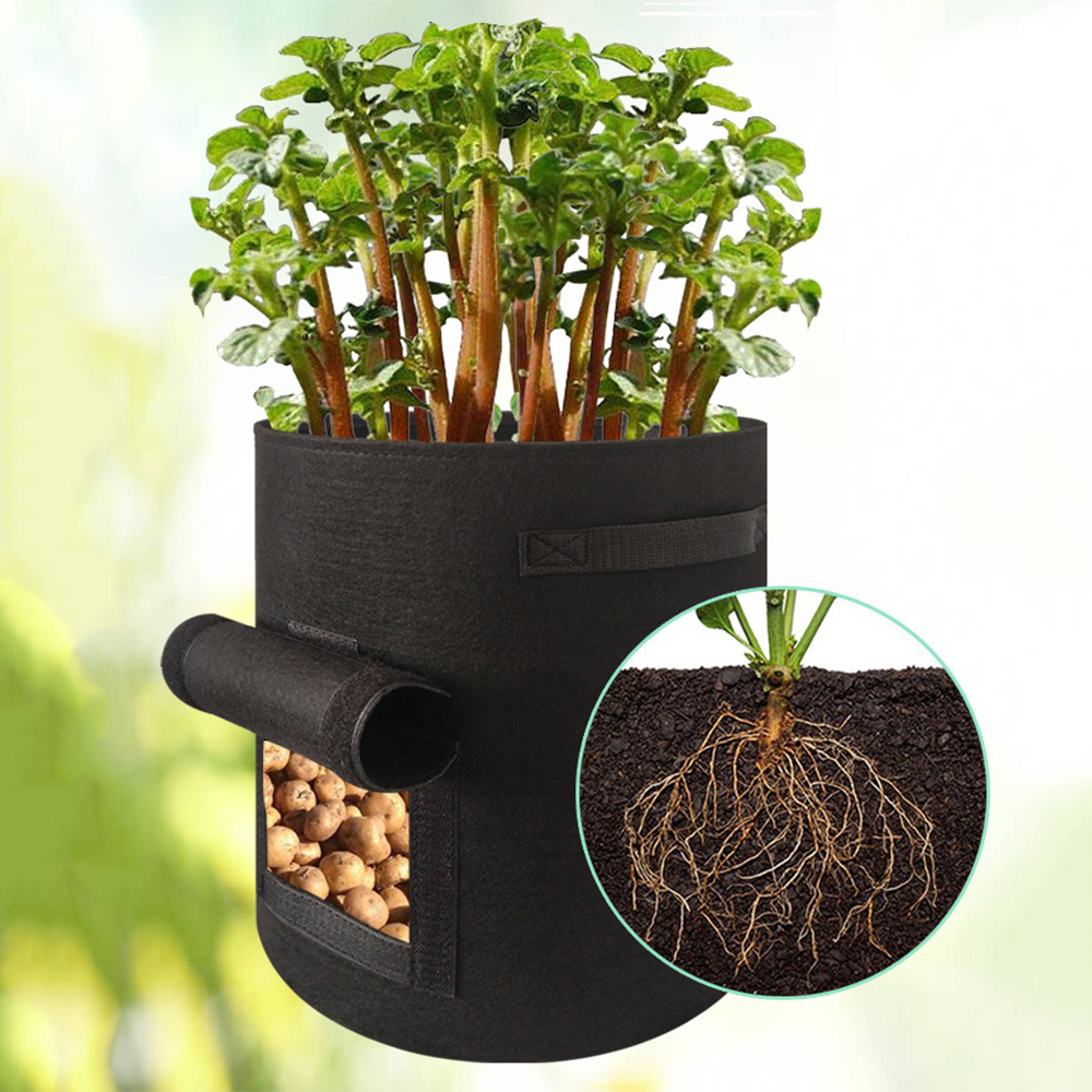 Potato Cultivation Planting Woven Fabric Bags Garden Pots Grow Bag Farm Planters Vegetable Planting Bags Home Garden Tool