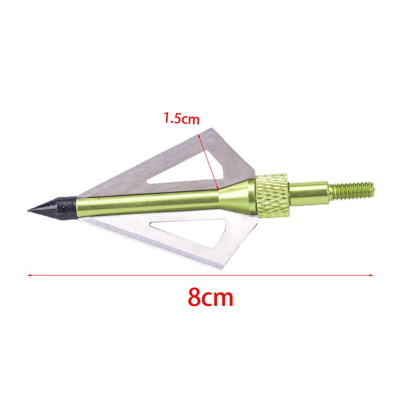 Arrowhead Stainless Alloy 3 Fixed Sharp Blades Head Hunting Arrow Tips 110 Grains Arrow Points Compound Bow Archery Accessories