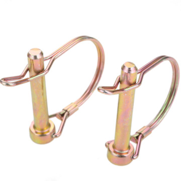 DRELD 2pcs M8*50mm Quick Lock Trailer Truck Coupler Safety Pin Bicycle Stroller Cargo Boat Hitch Hook Clip D shape Buckle Pin