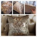 Fuwatacchi Euporean Style Cushion Cover Black Gold Foil Pillow Cover Deer Leaf for Home Chair Sofa Decorative Pillows 45*45cm