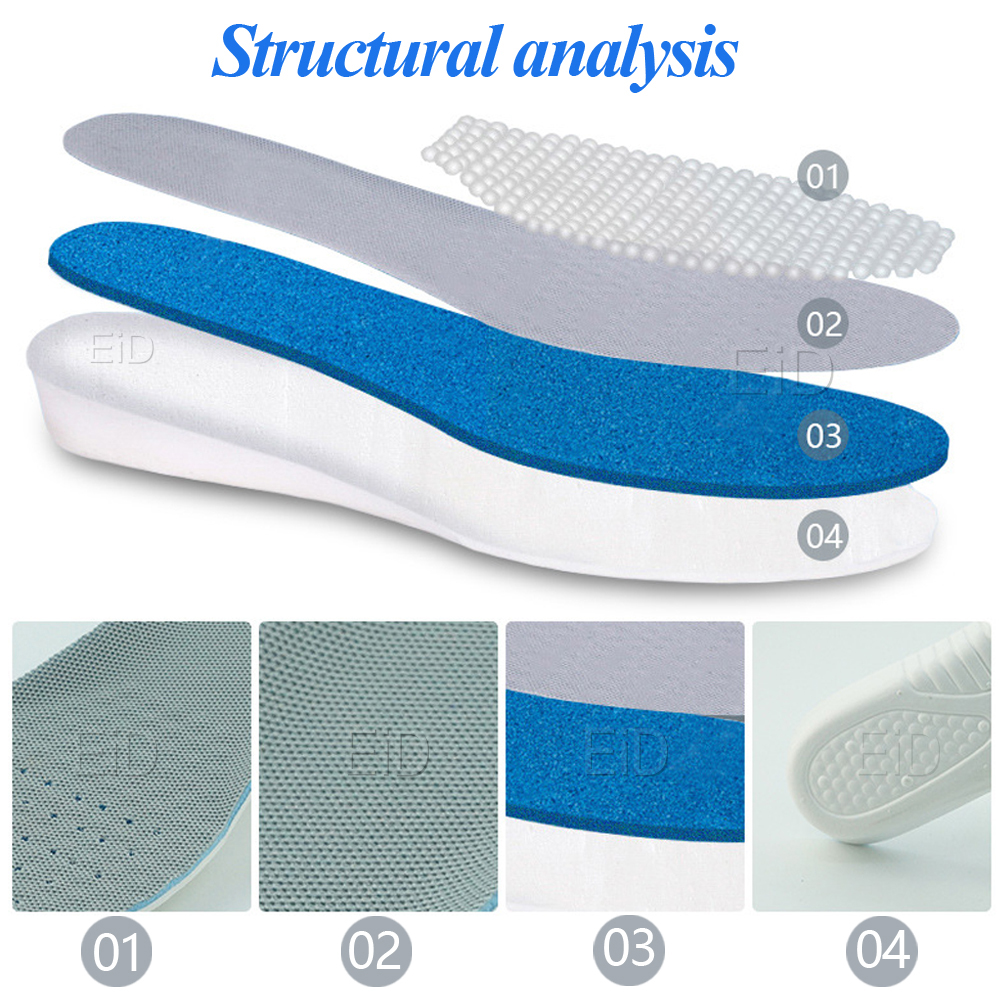 EVA Height Increase Insole for shoes women man height increasing shoes pad Inserts Care Foot Pads Comfortable soles for shoes