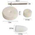 20pc/30pc/50pc Wool Felt Polishing Buffing Round Wheel Grinding Pad 3mm Shank For Dremel Rotary Tool Accessories