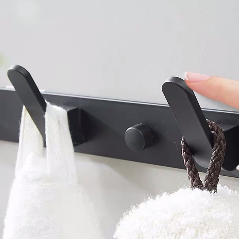 1Pc Creative Wall-mounted Space Aluminum Robe Hook Kitchen Door Coat Hanger Bathroom Towel Rack