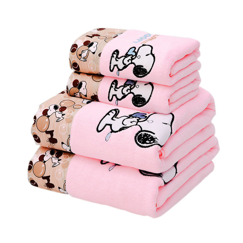 bath towels for adults Towel Bath Towel Set Microfiber Lace Embroidered Cartoon Soft Absorbent Adult Men and Women beach towels