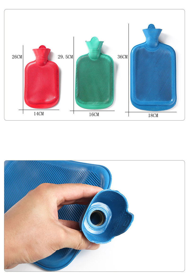 1cs Rubber Hot Water Bottle High Density Winter Hand Warmer Portable Thickened Hot Water Bottle Pocket Hot Water Bottle