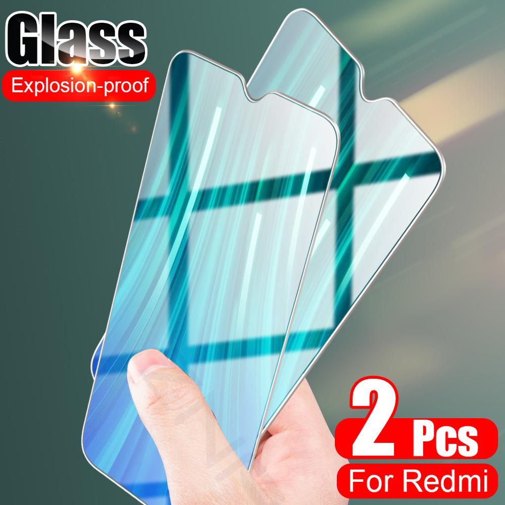 2Pcs Full Cover Tempered Glass For Xiaomi Redmi Note 9 8 Pro 7 5 6 K20 Pro 8T Screen Protector On For Redmi 8A 8 7 7A 9 9A Glass