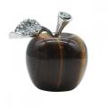 Tigers Eye 1.0Inch Carved Polished Gemstone Apple Crafts Home Decoration Gifts Mom Girlfriend