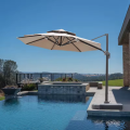 Luxury large cantilever umbrella outdoor patio garden umbrella aluminum furniture sun tilting parasol with base