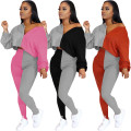 CHRONSTYLE 2020 Women Tracksuits Patchwork Sportswear Long Sleece Tops Shorts T-shirt Party Streetwear 2 Pieces Set Sexy Outfits