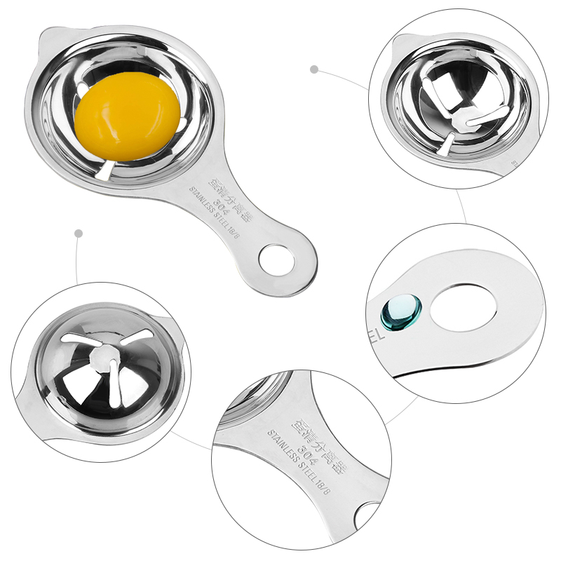 Fypo 304 Stainless Steel Egg Dividers Egg Yolk Protein Separation Tool Kitchen Gadgets Cooking Baking Tools Egg Dividers Egg