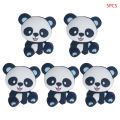 5 Pcs/pack Cartoon Silicone Beads Mini Panda Baby Teether DIY Newborn Molar Teething Toy Accessories