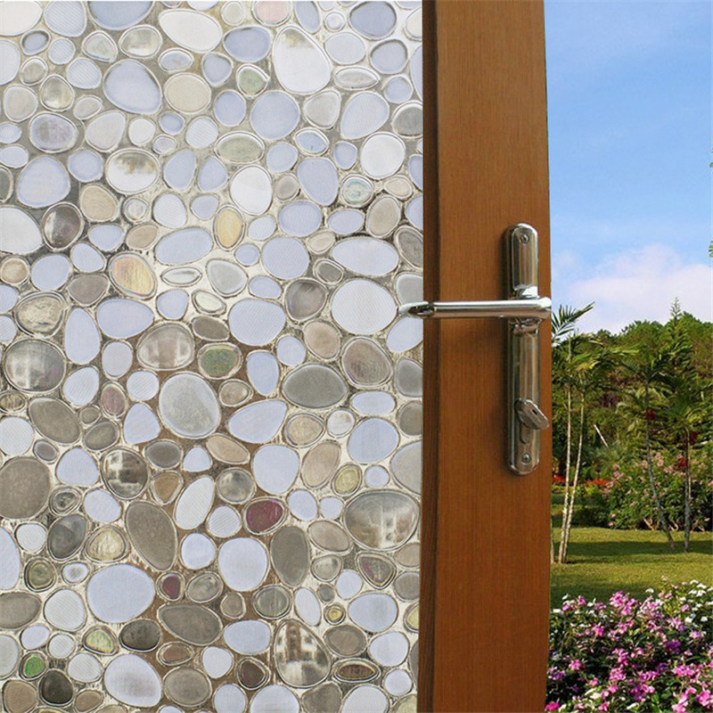 Household Environmental Friendly Self-adhesive Glass Film 3D Cobblestone Window Sticker