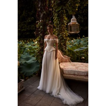 Regal lace corset adorned with intricate