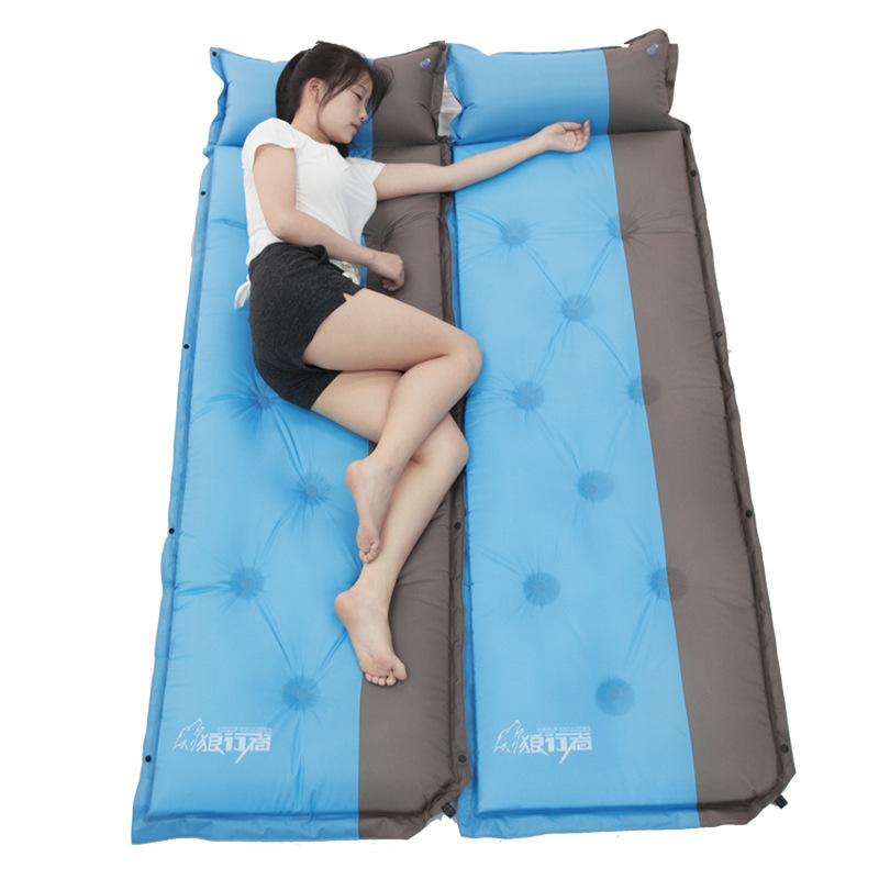 Outdoor Inflatable Sleeping Pad Inflatable Air Cushion Camping Mat with Pillow Air Mattress Sleep Cushion Inflatable Sofa H276