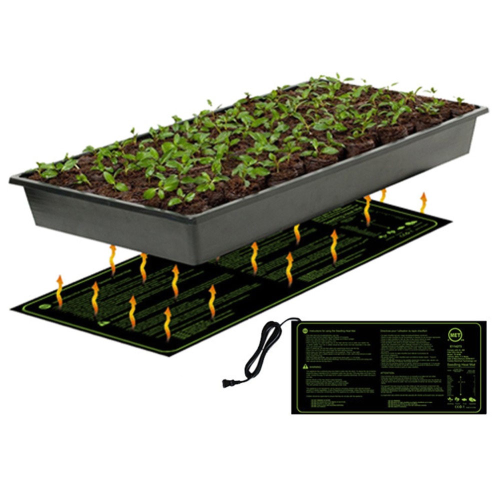 Seedling Heating Mat 50x25cm Waterproof Plant Seed Germination Propagation Clone Starter Pad 110V/220V Garden Supplies 1 Pc