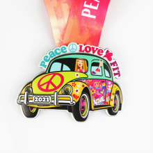 Custom printed car sticker medal